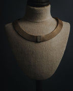 "Christian Dior" 80’s wide mesh pavé bar necklace