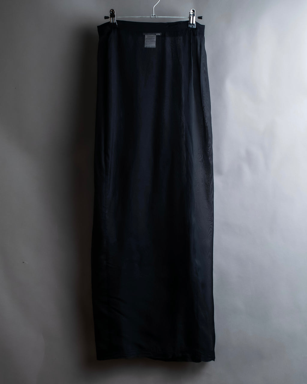 "YOHJI YAMAMOTO" 1996SS Double zipper design sheer rayon flare skirt