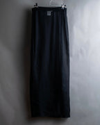 "YOHJI YAMAMOTO" 1996SS Double zipper design sheer rayon flare skirt