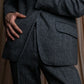 "Weekend Max Mara" Notch lapel tailored jacket & semi flared slacks herringbone set up