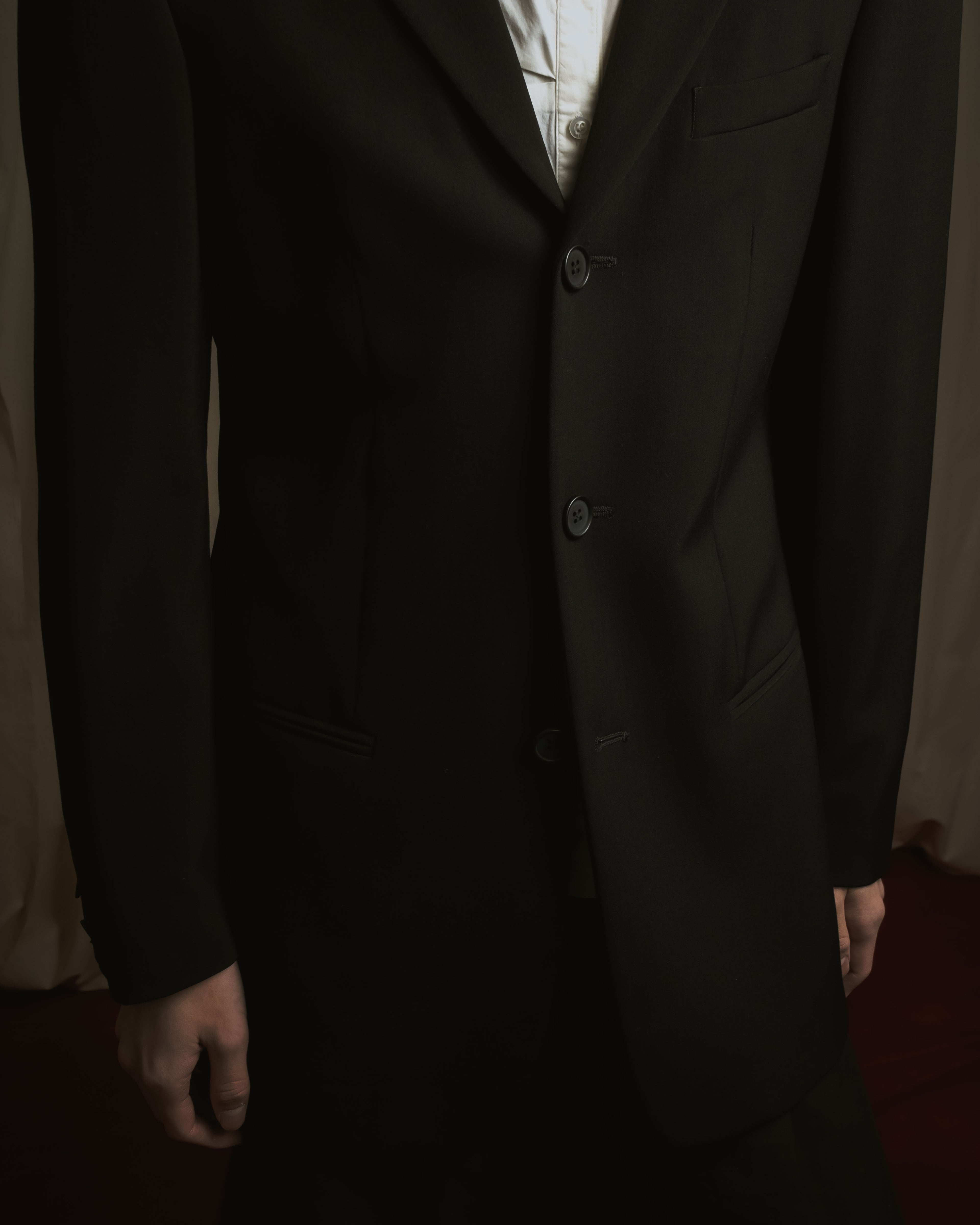 "EMPORIO ARMANI" Minimalist three-button tailored jacket