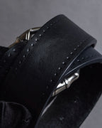 "GUCCI" Bamboo buckle motif leather belt