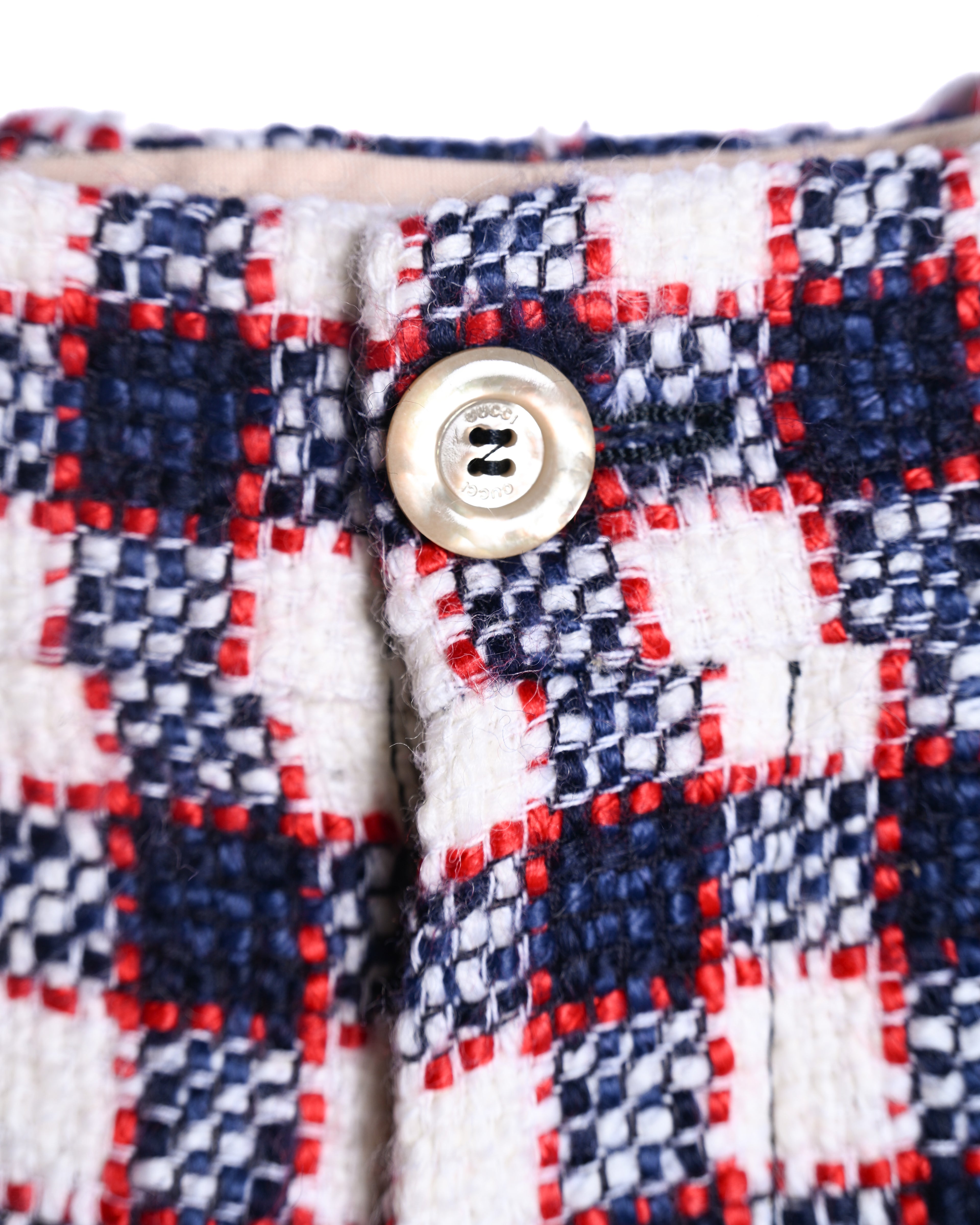 GUCCI by Alessandro Michele / Checkered Pattern Tweed Culotte Pants