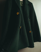 "Yves Saint Laurent" late 80's-early 90's Structured wool mohair double breasted coat
