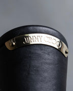 "Jimmy Choo" Leather combination wedge sole heel sandals