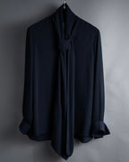 "Maison Margiela" 16SS Bow tie draping shirt