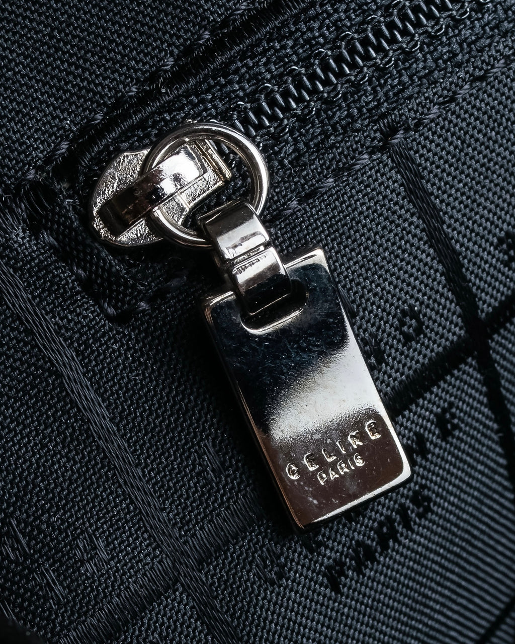 "CELINE" Horizontal form suede one-handle bag