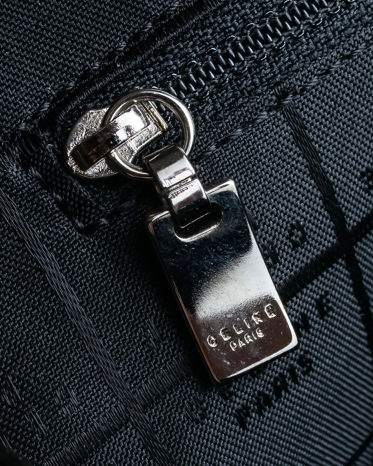 "CELINE" Horizontal form suede one-handle bag