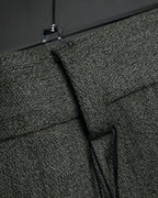 "YVES SAINT LAURENT" Deep pleat tapered wool slacks
