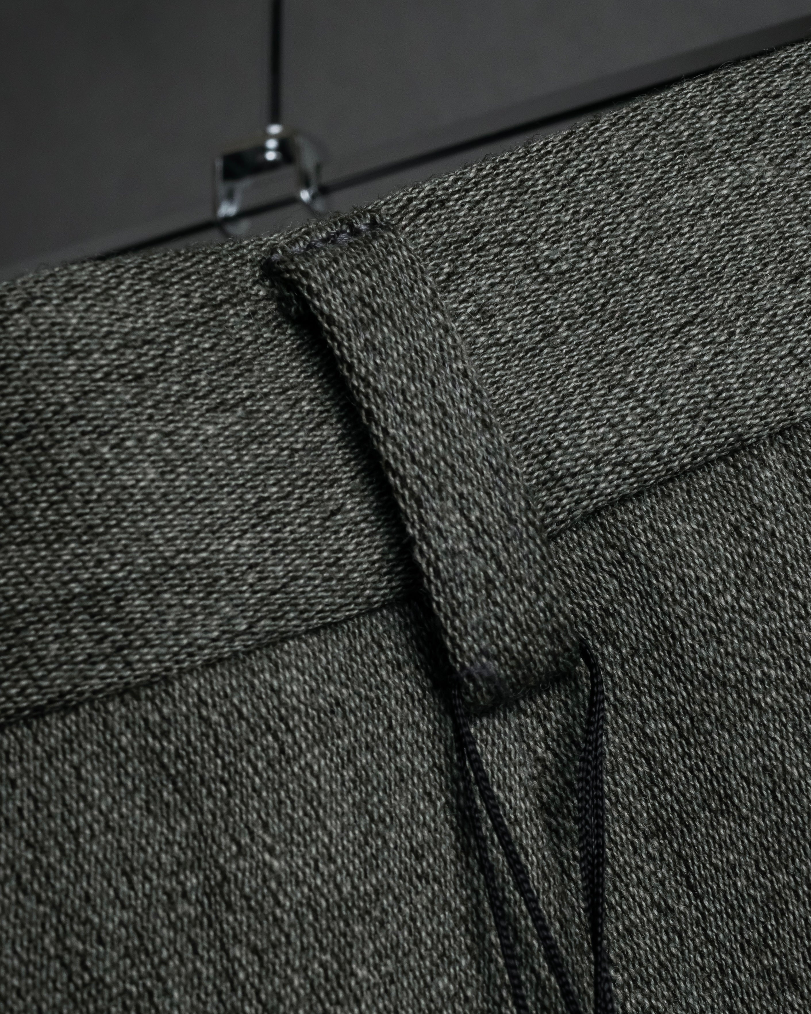 "YVES SAINT LAURENT" Deep pleat tapered wool slacks