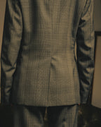 -SPECIAL- “GUCCI” 2019-2021 Glen check double-breasted wool suit