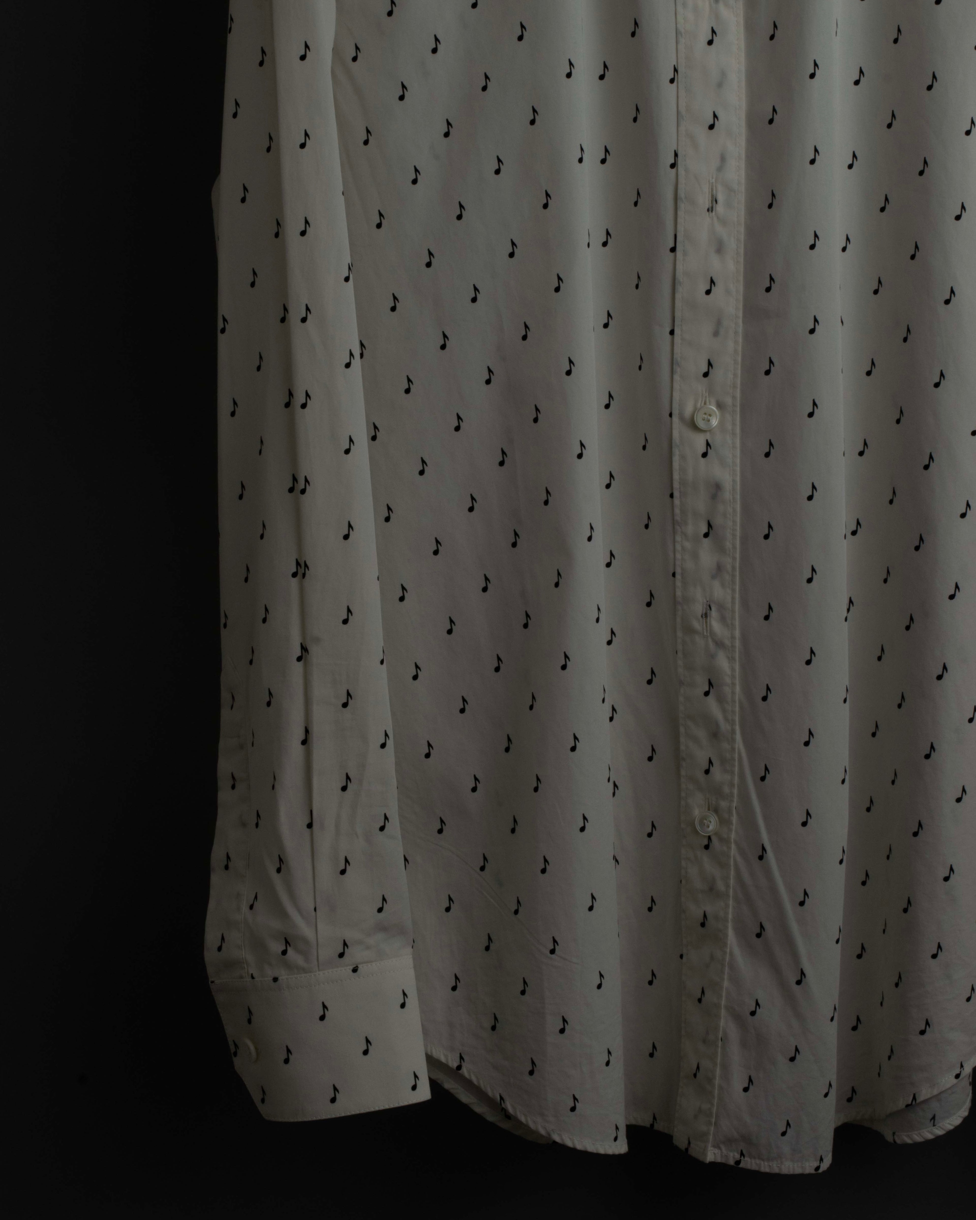 "CELINE" Musical note motif cotton shirt