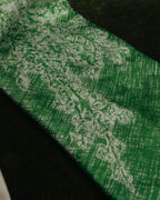 "DIOR" Green printed silk mitzah scarf