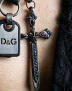 "DOLCE &amp; GABBANA" Dog tag &amp; sword motif combination necklace