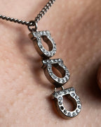 "Salvatore Ferragamo" Gancini pendant silver necklace