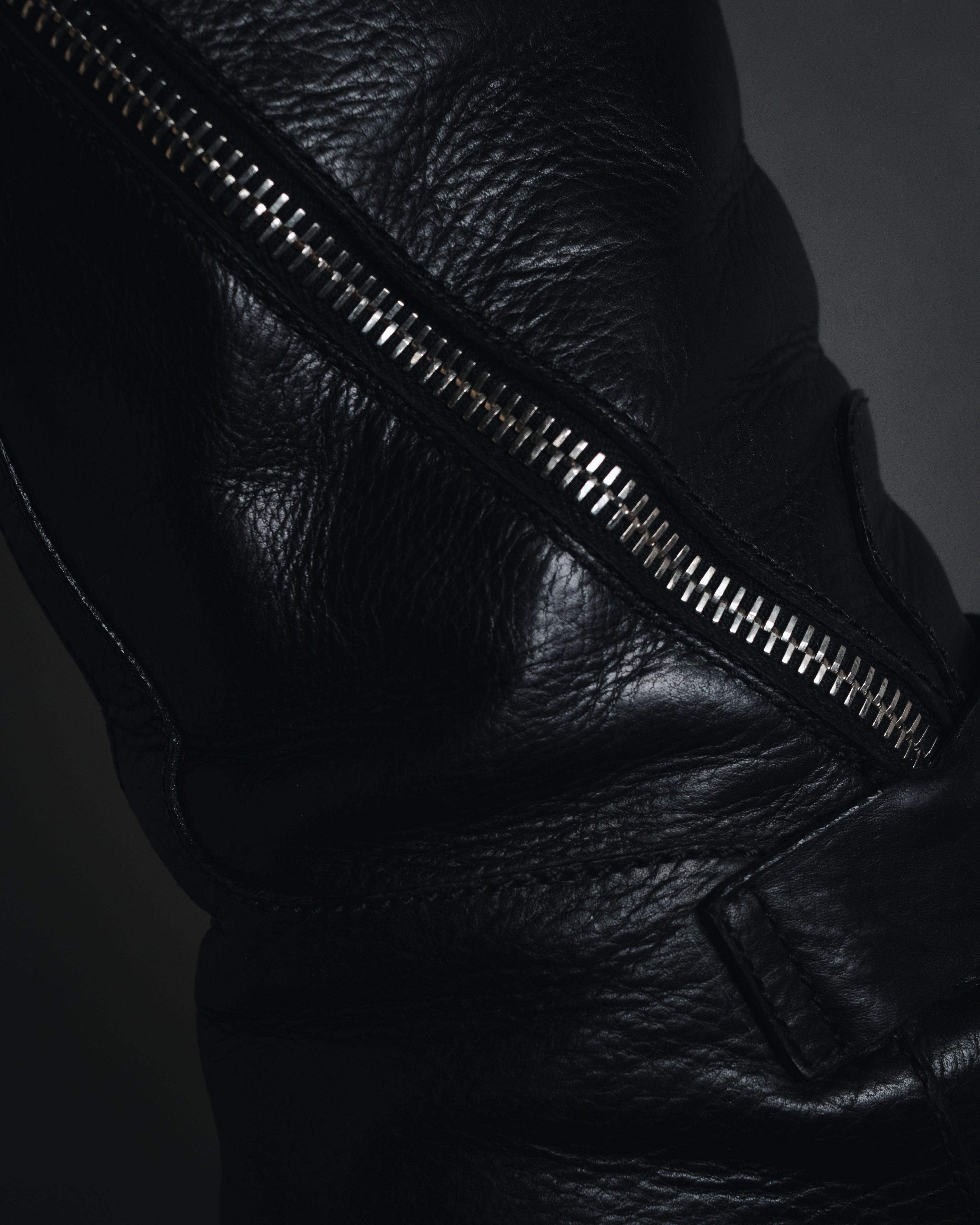 "CHANEL" 2006-12 Double-buckle leather engineer boots
