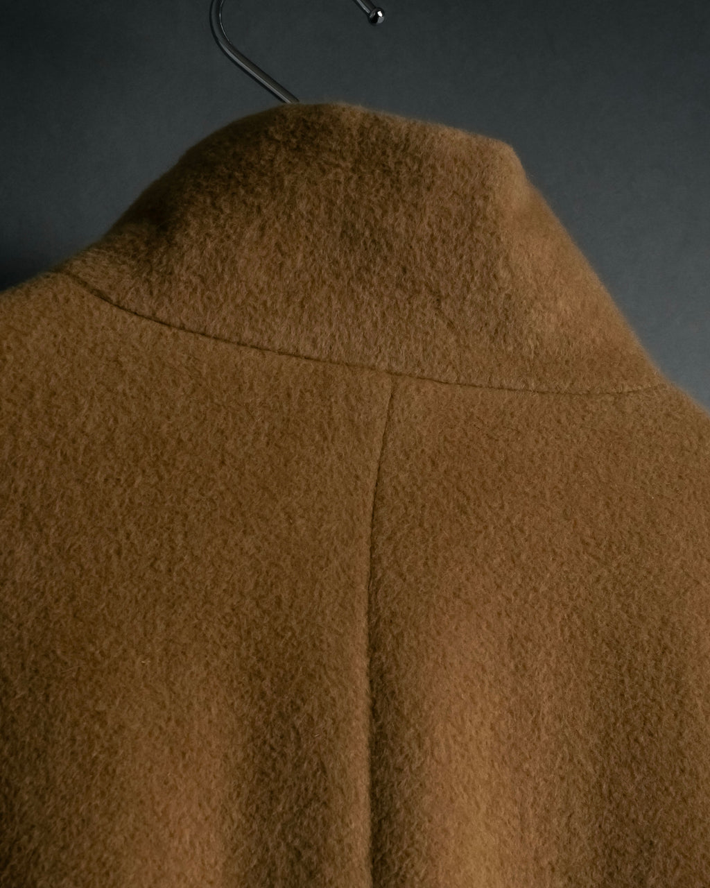 "ISSEY MIYAKE" 03AW Angora wool blend flared silhouette coat