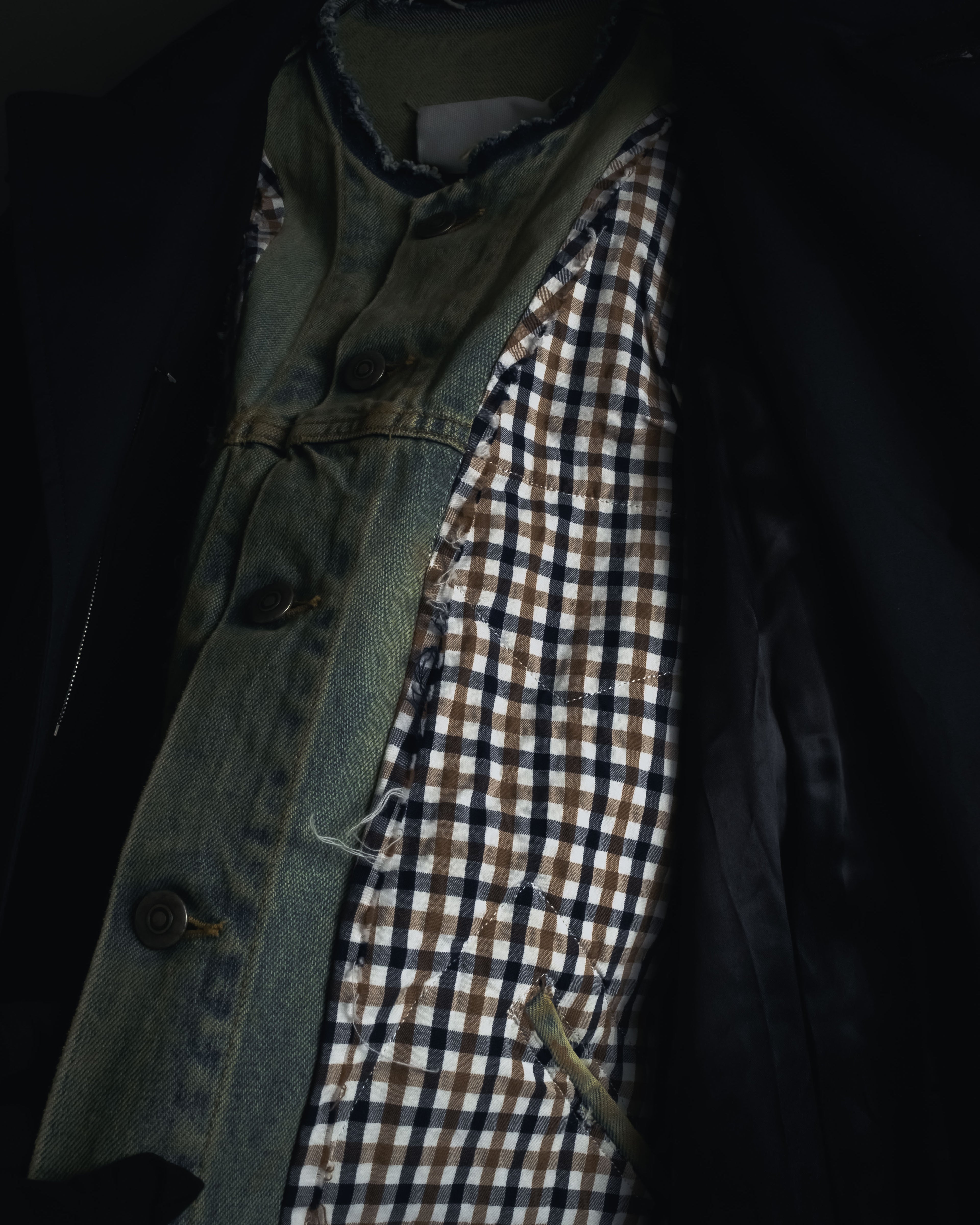 -SPECIAL- "Maison Margiela" 20SS Denim jacket Docking design coat