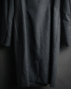 “Miss Dior” 90’s asymmetrical multi button wool dress