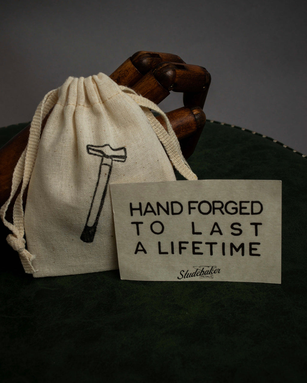 "STUDEBAKER" S-hook curved design gold brass bracelet