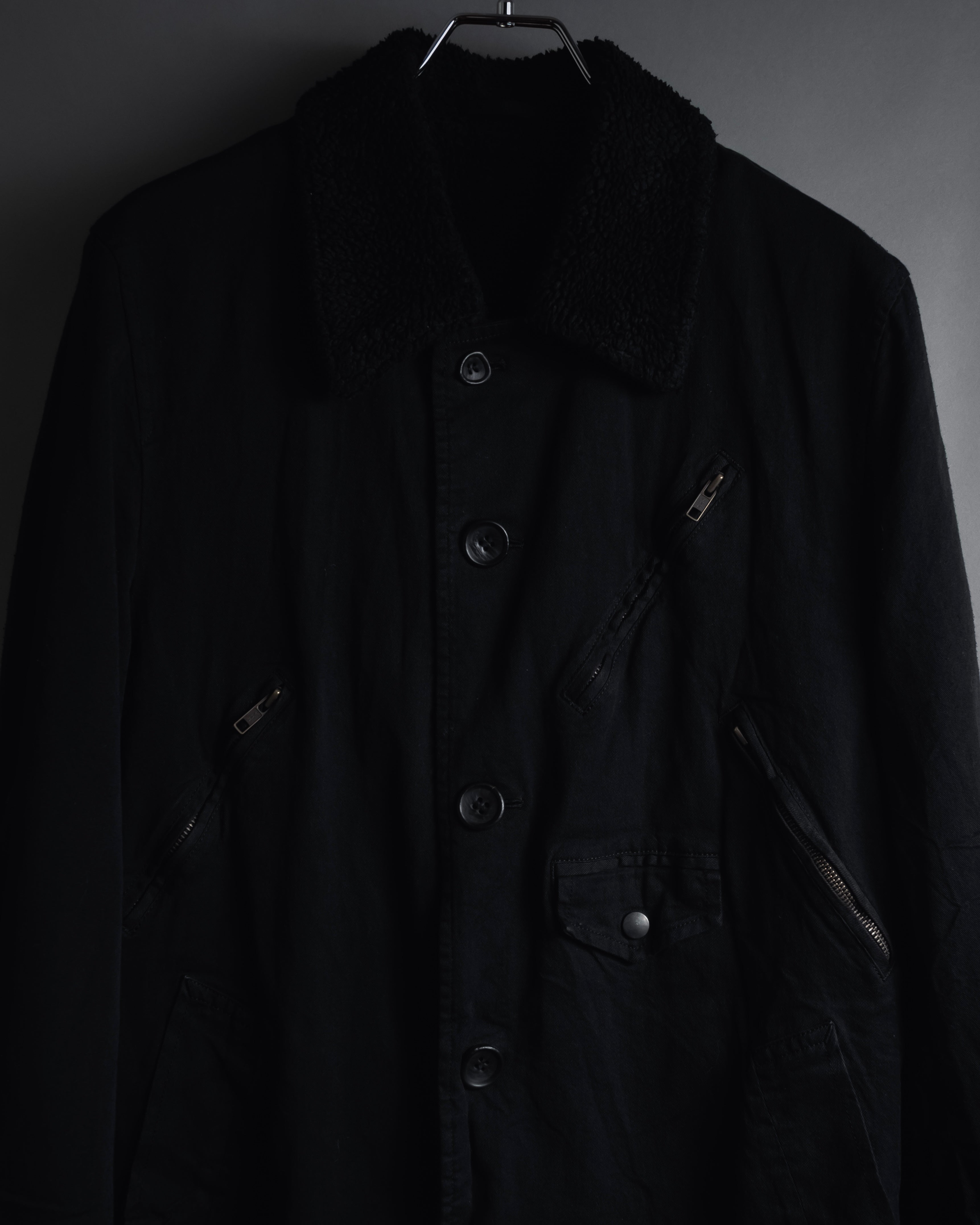 "COMME des GARCONS HOMME"
Utility zip pocket coat