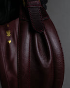 "GUCCI" Equus-derived bordeaux leather belt