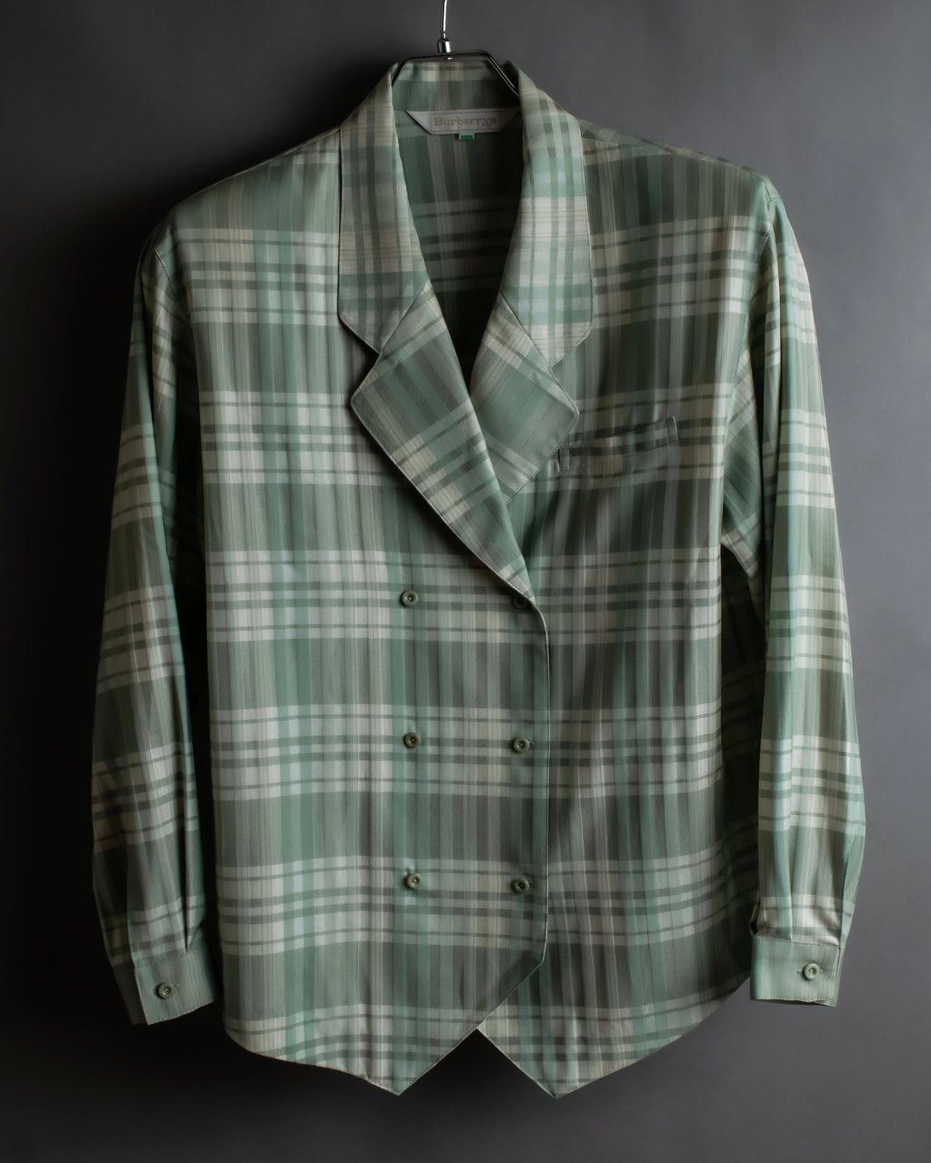 "BURBERRYS" Mint green check pattern skirt type set up