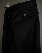"CHANEL" Fringe design high waist straight cut slacks