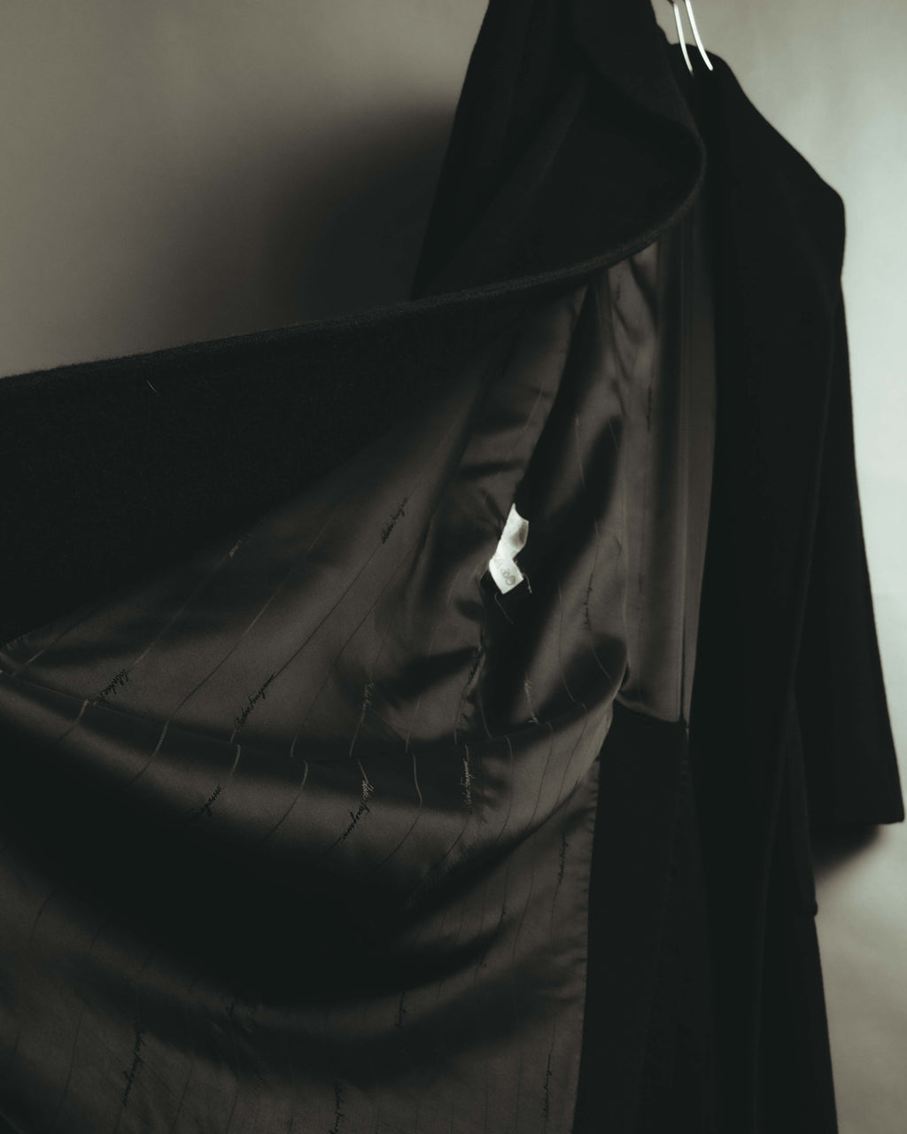 -SPECIAL- "Salvatore Ferragamo" 90's-00's Alpaca wool oversized shawl collar long coat