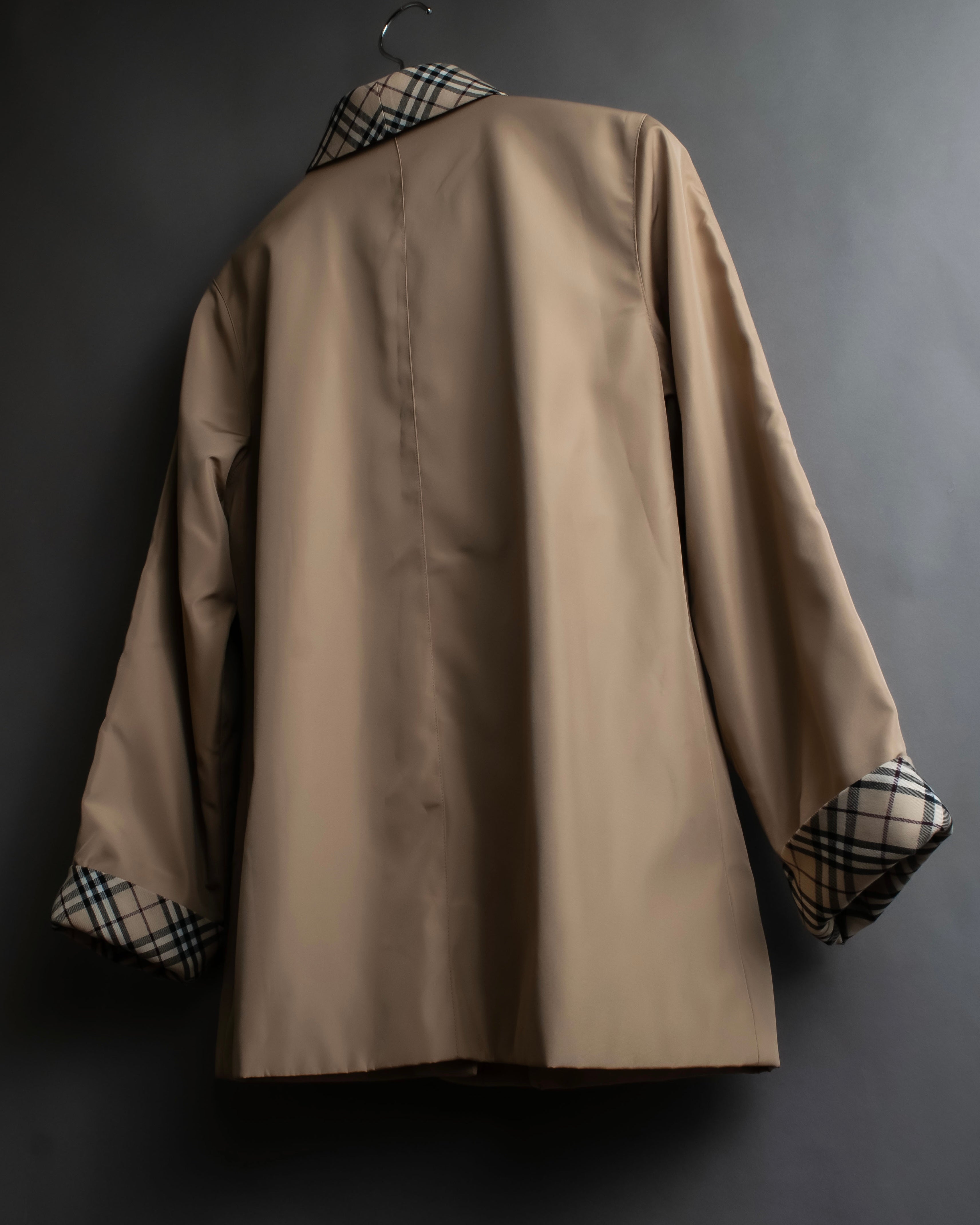 "BURBERRYS" Check reverse design short blouson