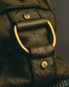 -SPECIAL- “YVES SAINT LAURENT” 00’s-10’s Ostrich leather top handle satchel