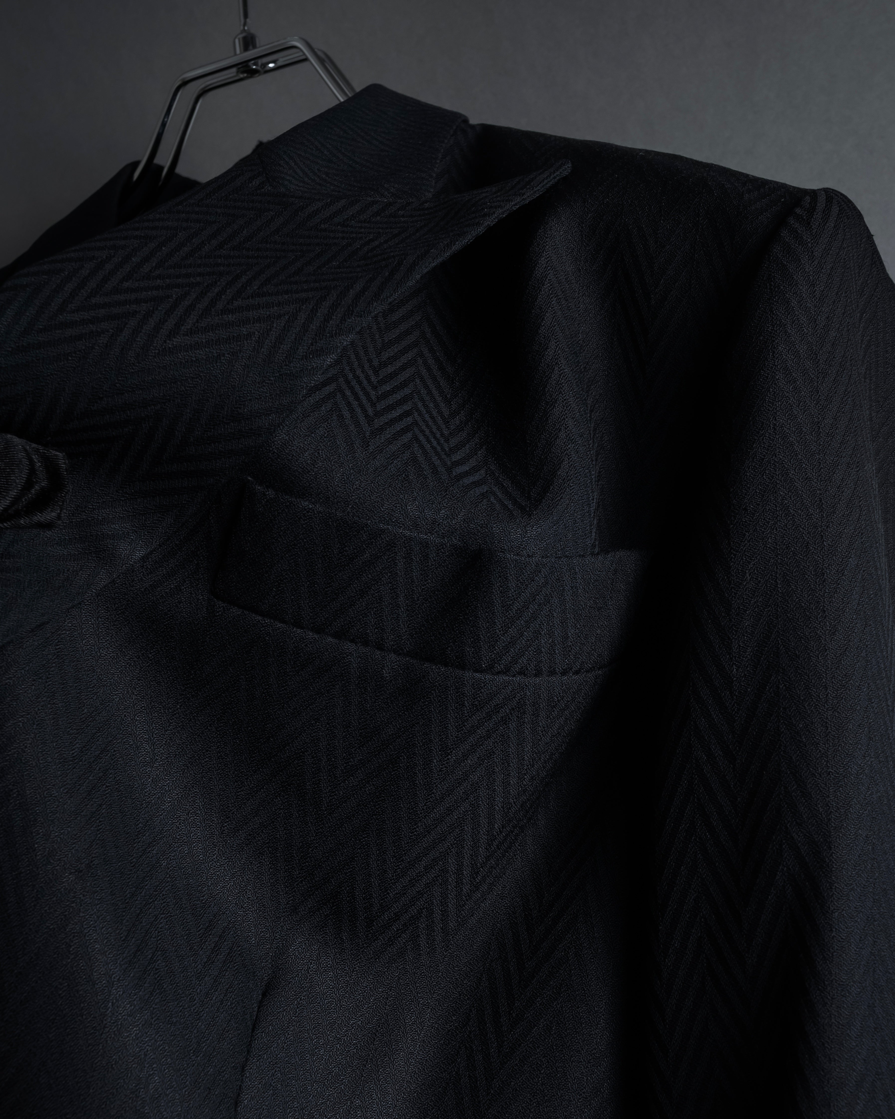 “Christian Dior” 90’s sculpted herringbone chester coat