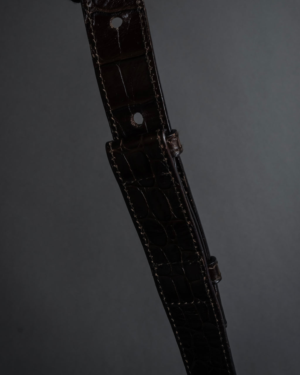 "Salvatore Ferragamo" 90’s crocodile embossed vara shoulder bag