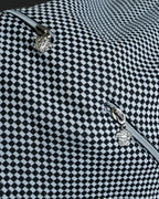 “VERSACE” checkered pattern zip pocket pull over