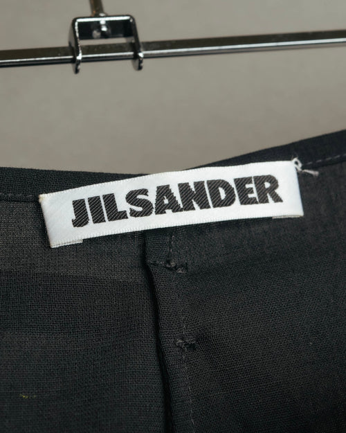 “JIL SANDER” 90’s-00’s Side tie wool wrap skirt