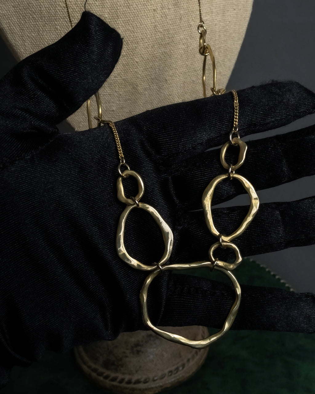 "Vintage organic ring necklace"