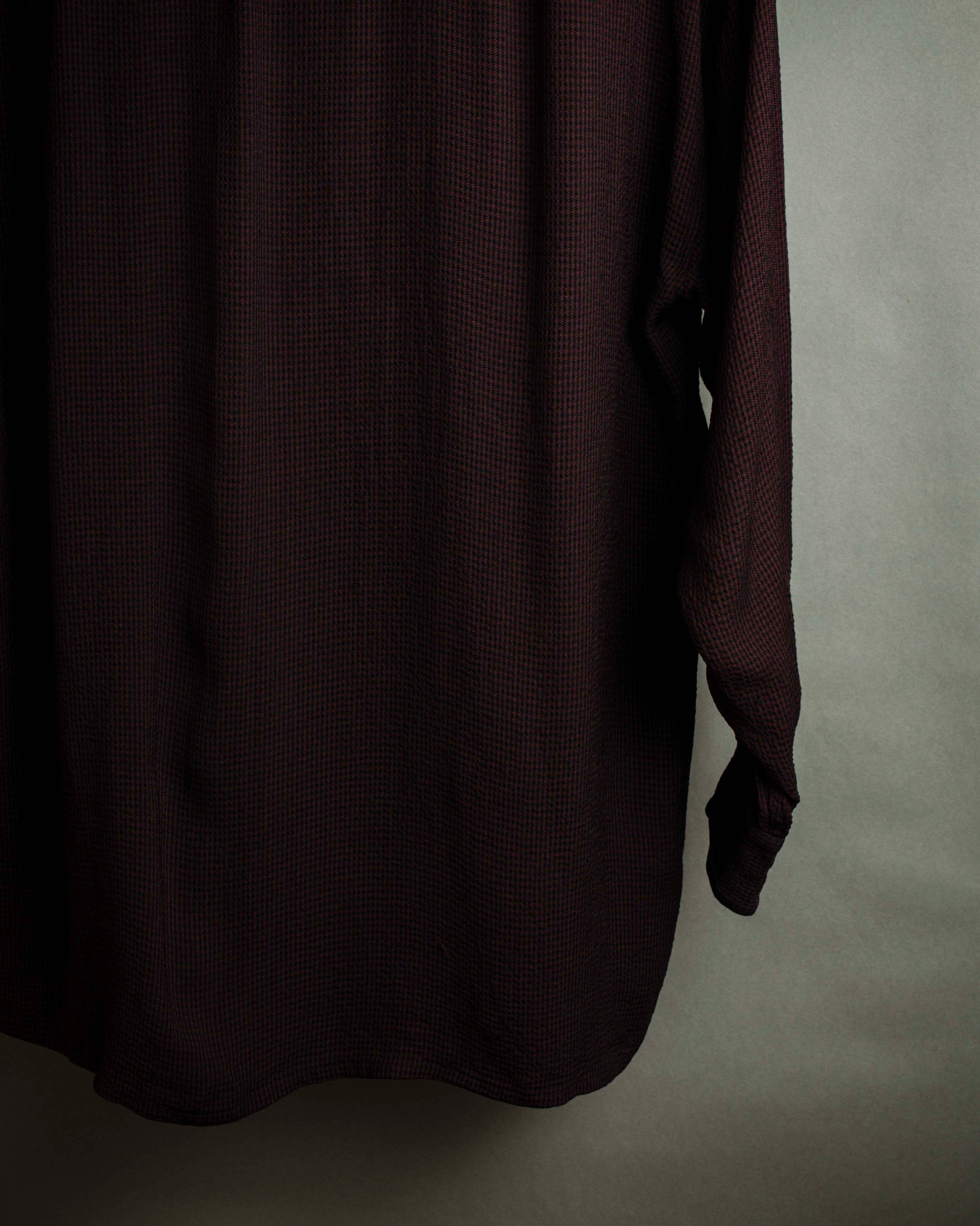 "JEAN PAUL GAULTIER" Draping form burgundy shirt