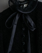 "JEAN-LOUIS SCHERRER" Lace frill design ribbon attached jacket