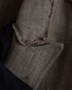 "Dolce & Gabbana" Raw edge frayed linen tailored jacket