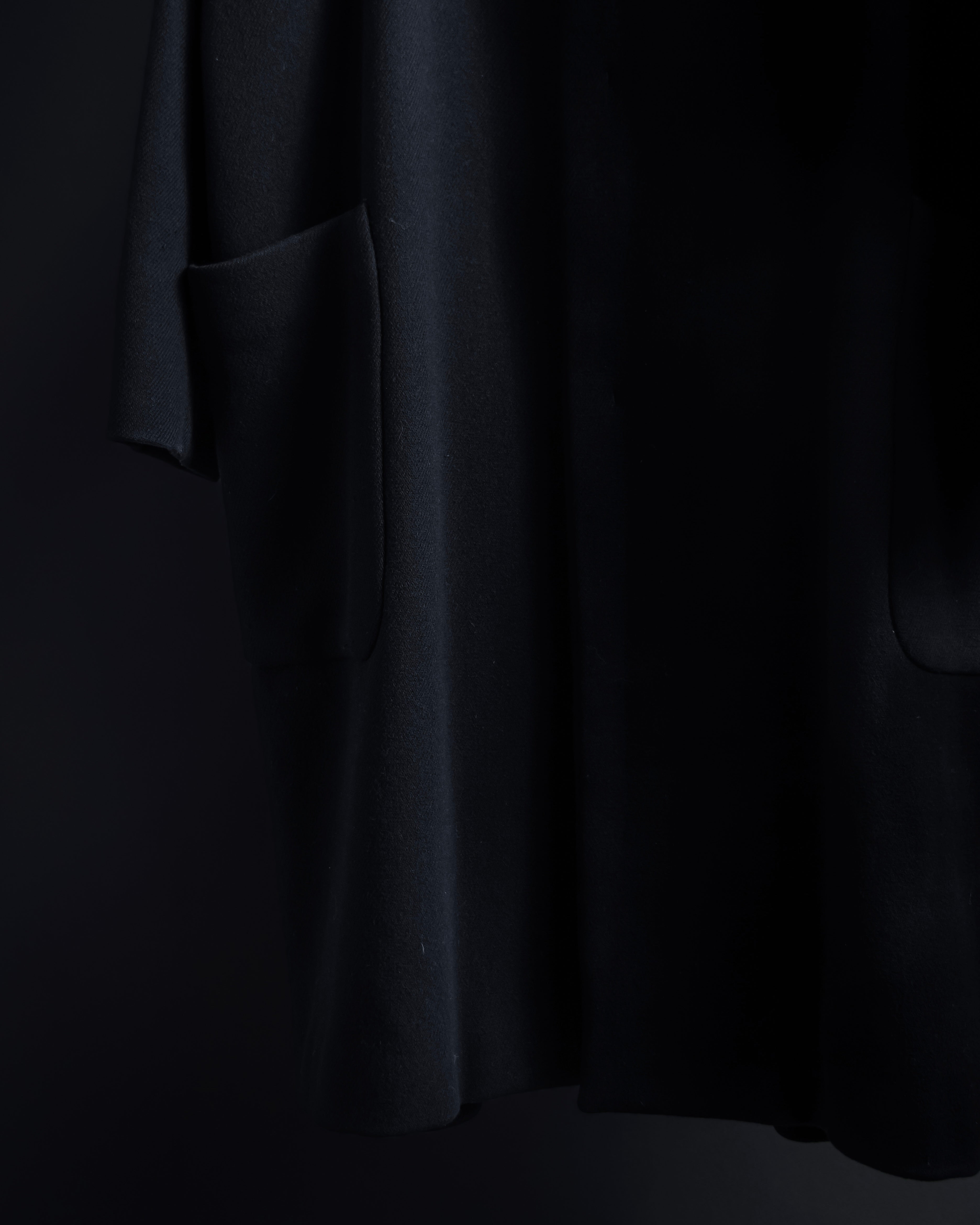 "ISSEY MIYAKE PLANTATION" Minimalist design A-line stand collar coat