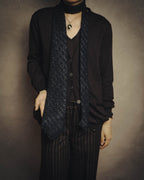 -SPECIAL- “CHANEL” 05Spring black tweed fringe necktie