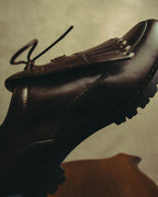 "Salvatore Ferragamo" 90's-00's Kiltie fringe leather derby shoes