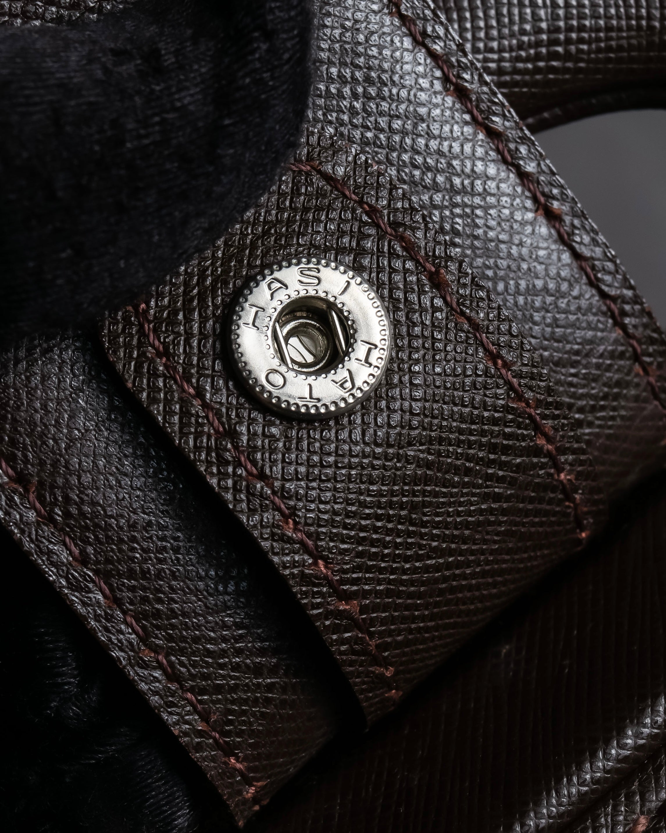 "BURBERRY" Metal belt design embossed PVC briefcase