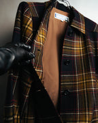 "Yves Saint Laurent" 80's-90's Plaid wool coat dress