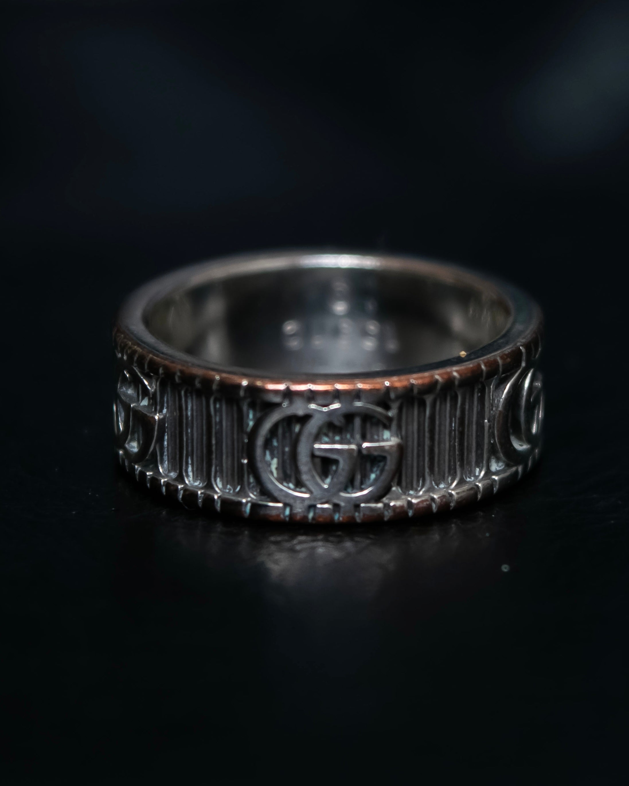 "GUCCI" GG marmont silver 925 ring