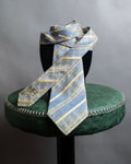 "CHANEL" Regimental pattern gold scattered design neck tie