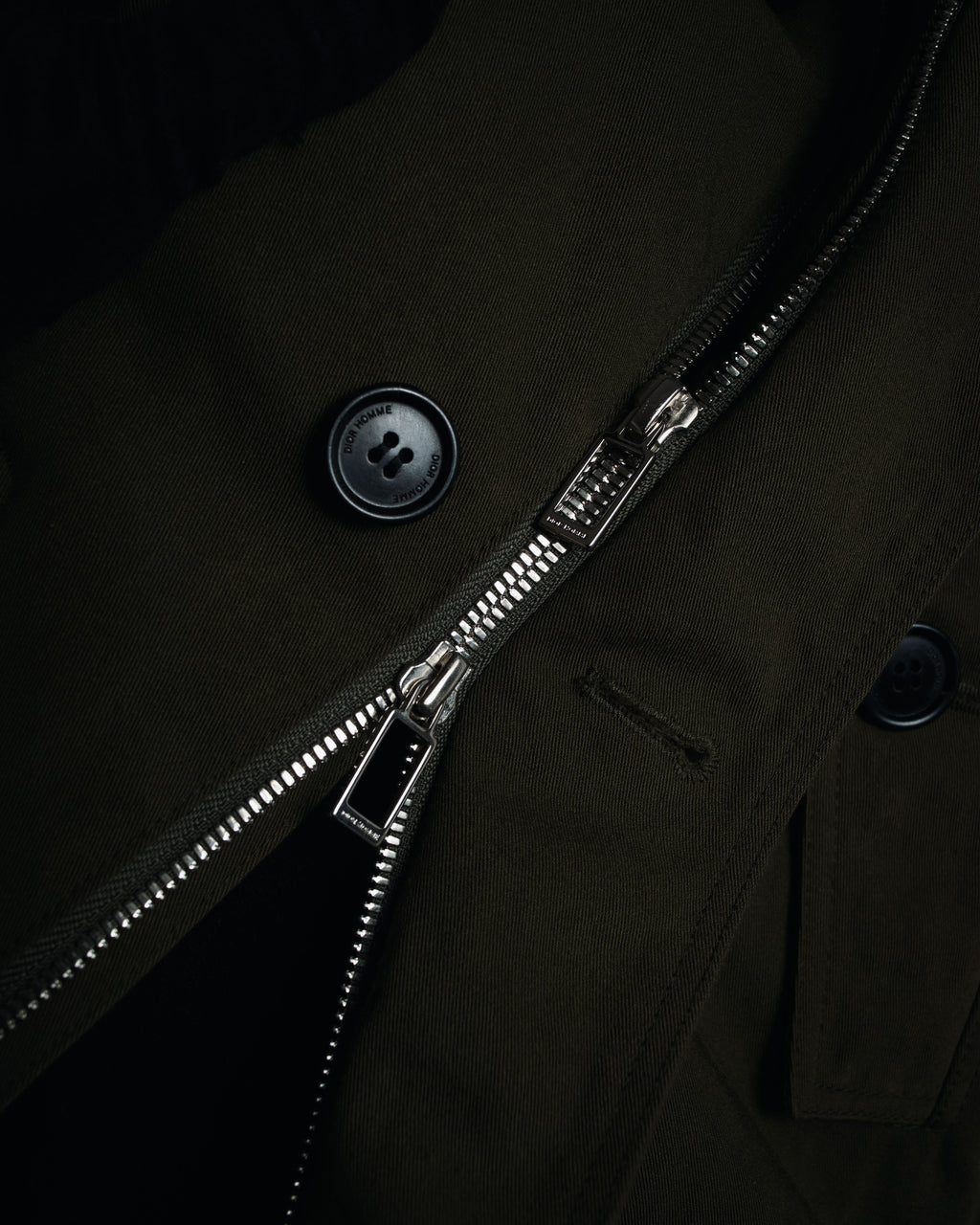 "Dior" 22AW Kim Jones design military detail hooded coat