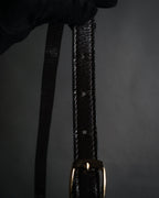 “Yves Saint Laurent” 80’s-90’s Cassandre embossed shoulder bag
