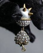 "GUCCI" Strawberry＆spike motif rhinestone earrings
