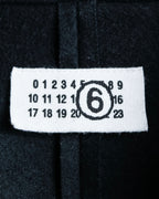 "MM6 MAISON MARGIELA" Wool blend zip up cape collar jacket